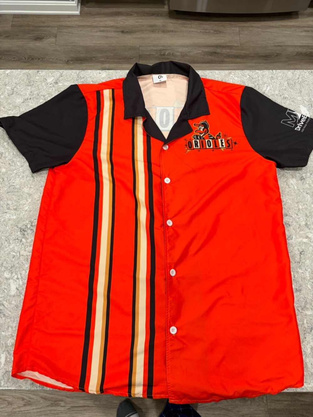 Baltimore Orioles Short Sleeve Button-Down Bowling Shirt SGA-XL